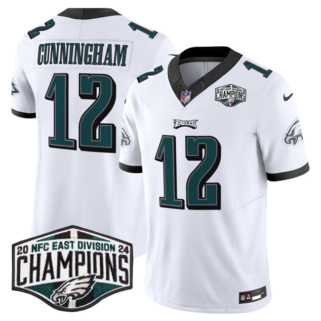 Men's White Philadelphia Eagles #12 Randall Cunningham 2024 NFC East Champions F.U.S.E. Vapor Untouchable Limited Stitched Football Jersey